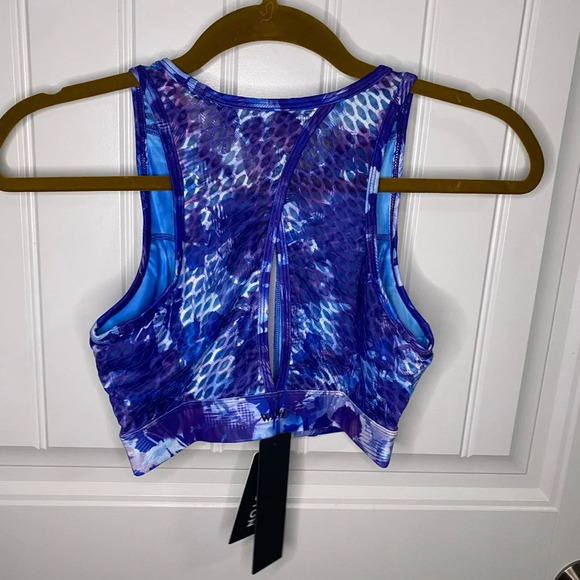 Peloton Blue Moves High Neck Sports Bra - Picture 5 of 7